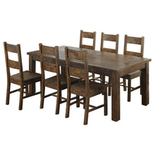 Coleman 7 Piece Rectangular Dining Set – Rustic Golden Brown