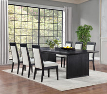 Brookmead 7 Piece Extension Leaf Dining Table Set – Black / Ivory
