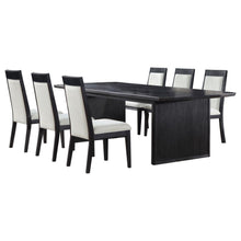 Brookmead 7 Piece Extension Leaf Dining Table Set – Black / Ivory
