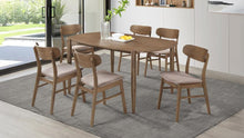Dortch 7 Piece Oval Dining Set with Upholstered Chairs – Walnut