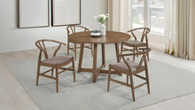Dinah 5 Piece Round Solid Wood Dining Set – Walnut