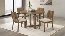 Crestmore 5 Piece 46-inch Round Wood Dining Table Set – Walnut