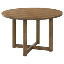 Crestmore 5 Piece 46-inch Round Wood Dining Table Set – Walnut