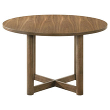 Crestmore 5 Piece 46-inch Round Wood Dining Table Set – Walnut