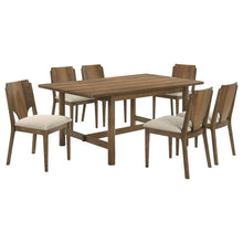 Crestmore 7 Piece Rectangular Dining Table Set – Walnut