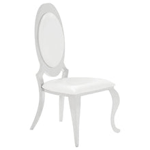 Antoine 7 Piece White Tempered Glass Dining Set Cream White Chairs – White