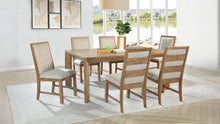 Bruner 7 Piece 72-inch Rectangular Dining Set – Natural Brown