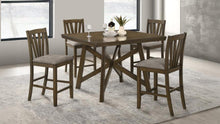 Canfield 5 Piece 47-inch Counter Height Dining Set – Brown