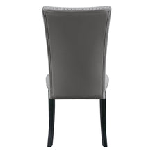 Caralin - Side Chair (Set of 2) - Gray Synthetic Leather & Black