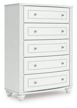 Kozlani - Five Drawer Chest - White
