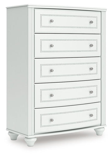 Kozlani - Five Drawer Chest - White