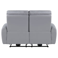 Jeromie - Power Motion Loveseat With USB Port - Gray Synthetic Leather