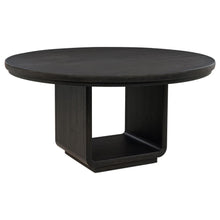 Leandro 7 Piece Round Dining Table Set – Burnished Black