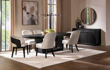 Leandro 7 Piece Rectangular Dining Table Set – Burnished Black / Cream