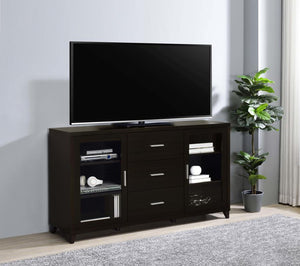 Lewes - 2 Door Engineered Wood TV Stand - Cappuccino