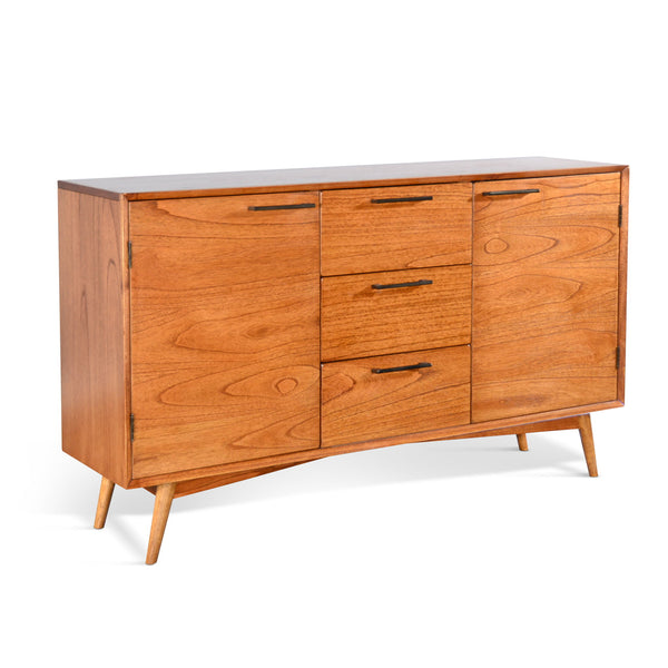 American Modern Wood Sideboard Buffet Cinnamon