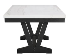 Varley - Genuine Marble Dining Table - Charcoal & White