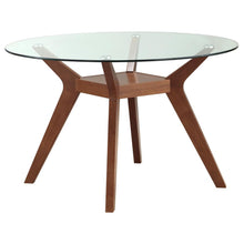 Paxton 5 Piece Round Glass Top Dining Table Set – Brown