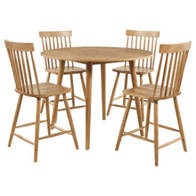 Andrews 5 Piece Round Counter Height Dining Set – Light Ash