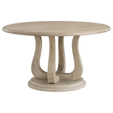 Trofello 5 Piece Farmhouse Round Pedestal Dining Set – White Washed