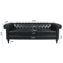 Traditional Square Arm Removable Cushion 3 Seater Sofa