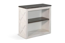 Carriage House - 30" Bookcase / Desk Base - Cottage White / Europen Dark