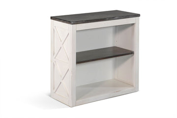 Carriage House - 30" Bookcase / Desk Base - Cottage White / Europen Dark