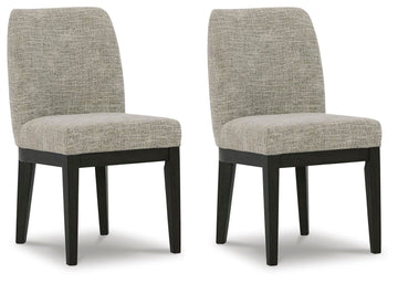 Burkhaus - Dining UPH Side Chair (Set of 2) - Beige / Dark Brown
