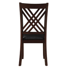 Katrien - Side Chair (Set of 2) - Black Synthetic Leather & Espresso