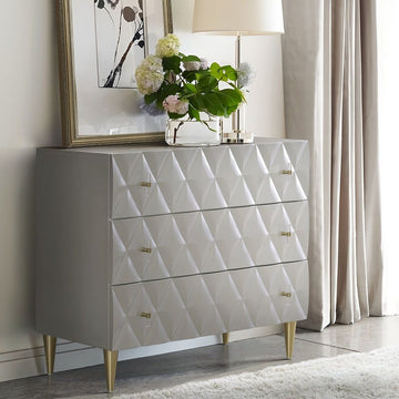 Anson - Console Cabinet - Metallic Silver & Champagne