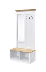 Melati - Hall Tree - Light Oak & White