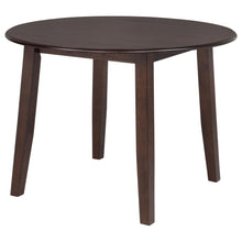 Barton 5 Piece Round Wood Dining Table Set – Dark Brown