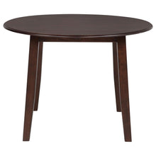 Barton 5 Piece Round Wood Dining Table Set – Dark Brown