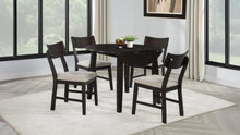 Catley 5 Piece Round Drop Leaf Dining Table Set – Dark Coffee