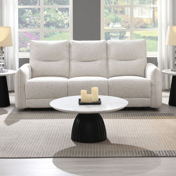 Lalisa - Power Motion Sofa With USB Port - Cream Chenille