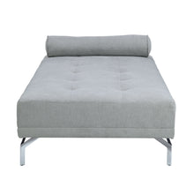 Quenti - Futon - Gray Melange Velvet