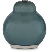 Byronburg - Ceramic Table Lamp - Blue / Beige