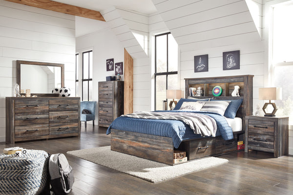 Drystan Bookcase Bed With Storage Set