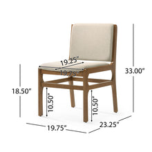 Contemporary Dining Chair Set Upholstered Fabric With Rubberwood Frame
