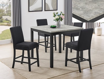 Lennon 5 Piece Counter Height Dining Set – Concrete