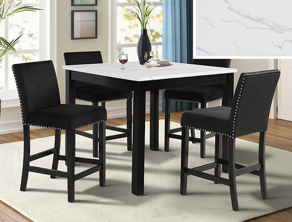 Lennon 5 Piece Counter Height Dining Set – Velvet