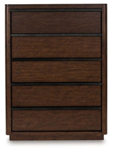 Dilenno - Dark Brown - Five Drawer Chest