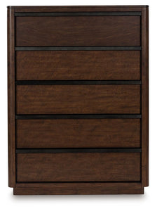 Dilenno - Dark Brown - Five Drawer Chest