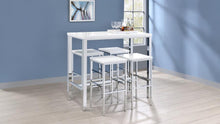 Natividad 5 Piece Pub Height Bar Table Set – White High Gloss