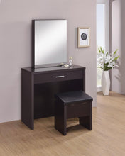 Harvey - Vanity Set With Lift-Top Stool - Cappuccino