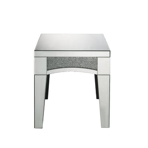 Noralie - 20" X 20" End Table - Mirrored & Faux Diamonds