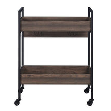 Jerrick - Serving Cart - Walnut & Black
