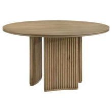 Adina 5 Piece Round Dining Table Set – Barley / Distressed Light Brown