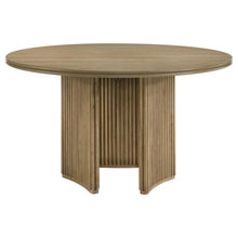 Adina 5 Piece Round Dining Table Set – Barley / Distressed Light Brown
