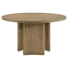 Adina 5 Piece Round Dining Table Set – Barley / Distressed Light Brown